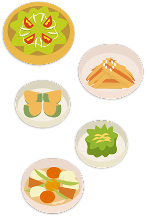 イラスト:野菜のおかず