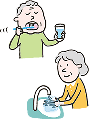 イラスト:高齢期の肺炎予防
