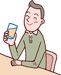 イラスト:飲酒する男性