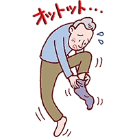 イラスト:ロコモティブシンドロームと男性