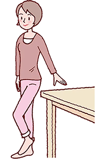 イラスト:開眼片足立ち