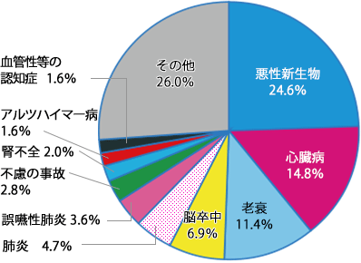 グラフ:日本人の死因